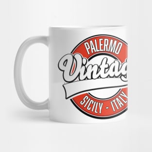 Palermo Sicily Italy vintage style logo Mug